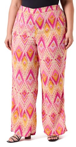 ONLY Onlalmina Life Palazzo Pants Noos Ptm, Pantaloni in Tessuto Donna, Rosa, 42