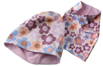 Jacob's - Die Babymoden-Manufaktur Baby Kinder Beanie Wendebeanie & Schlauchschal Blumen im Set