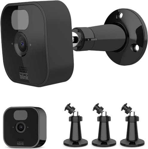 3rd & 4th Gen Blink Outdoor Camera Mount Wall Mount for Blink Outdoor/Indoor Camera/Blink Outdoor 4 (4th Gen)/ Blink Mini/Blink XT/ XT2 Camera Mount, Blink 360° Adjustable Mount Accessories Black