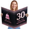 Yibat Geburtstagskarte 30 Happy Birthday Geburtstagskarte Groß 55x35cm Rosegold Gästebuch Karten Grußkarte Geburtstag für Kinder Erwachsener Frauen Männer