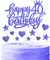 Nightfall 40th Birthday Cake Cupcake Topper, Blue Glitter Cake Toppers for Cake, Royal Blue Happy 40th Birthday Cake Topper,Blue Cake Cupcake Topper for Girls Boys Women Men Birthday Cake Decorations