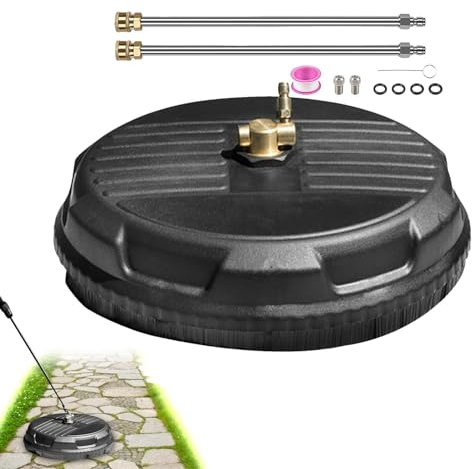 Cleaner Attachment, Cleaner for Pressure Washer, High Performance Concrete Cleaner Floor Scrubber with 3600 PSI, Patio Cleaner with 1/4 Inch Quick Coupling for Walkways and Walkways