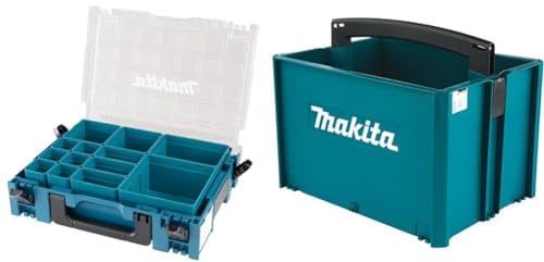 Makita 191X80-2 Clear Lid Makpac with Inserts & P-83842 Stackable Tool Box