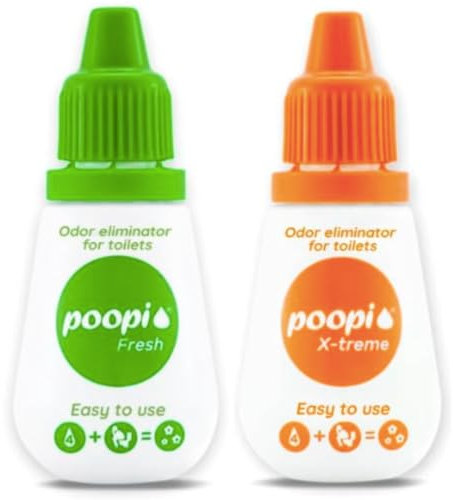 Poopi WC-Geruchsbeseitiger – Tropfen bevor Sie gehen – Deodorierer und Lufterfrischer – Verabschieden Sie sich von schlechten Gerüchen (X-Treme/Fresh)