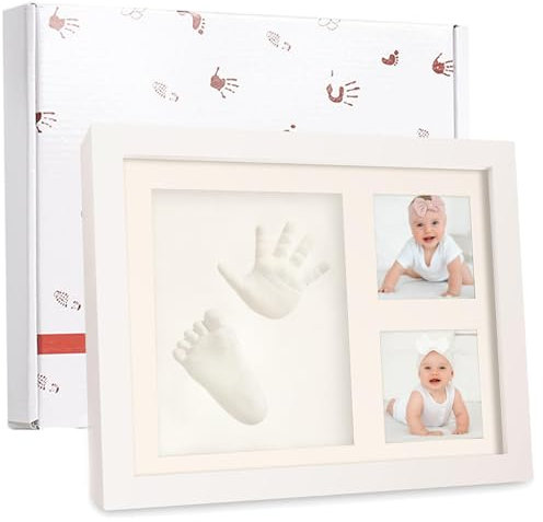 GEMMAHW Baby Handabdruck und Fußabdruck Set, Gipsabdruck Baby Abdruck set für Neugeborene Mädchen und Jungen, Geschenk für Neue Eltern, Baby Erstausstattung Neugeborene