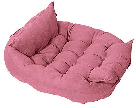 Cuscino multifunzionale per cani e gatti, morbido e confortevole, lavabile, rosa scuro, 30 cm