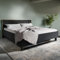 Lomadox Bett 180x200 cm mit Bettkasten in schwarz Bettgestell Doppelbett Ehebett