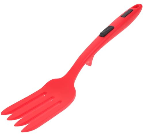 Cena Tenedores, 2 piezas de tenedor de silicona for cocinar, cuchara for servir espaguetis, tenedor for cocinar carne, tenedor de goma, tenedor ergonómico de silicona for pasta, espaguetis, tenedor an