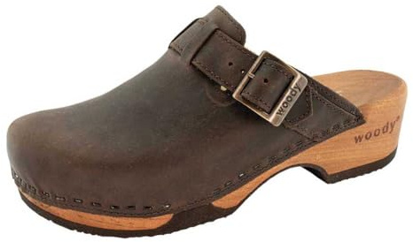 woody Damen Manu Clog, Caffe, 41 EU