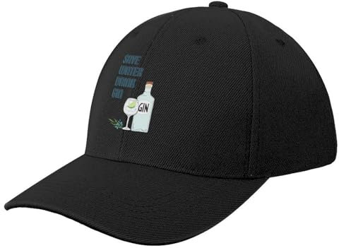 ENWIND Baseballmütze Wasser sparen Trinken Gin lustig Gin Tonic Flasche Baseball Kappe Rugby Weihnachten Hut Golf Wear Militär Kappe Mann Männer Frauen