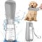 MTINRNI 550ML Bouteille d'eau pour Chien Chat,150°Pliable Gourde Chien,Distributeur d'eau Portable étanche,BPA-Free,Convient pour Les Sorties,la Marche Quotidienne,Les Voyages,Le Camping.(Gris)