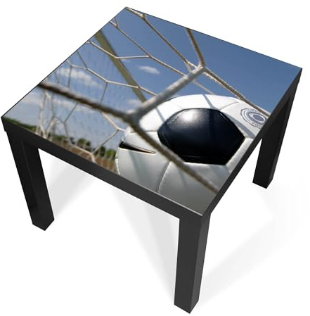 banjado Tischfolie selbstklebend passend für Tisch Lack/Klebefolie Tisch/Möbelfolie kompatibel mit IKEA LACK Tisch – Motiv Fußball