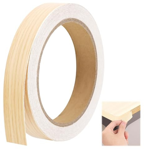 20mm X 10m Edging Strip Melamine Edge Banding Self-Adhesive Furniture Edging Strip Stick Edging Veneer Tape for Furniture Restoration, Cabinet Repair,Wooden Panels (Ash Woodgrain)