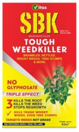 SBK Brushwood Killer 250ml (Pack of 1) – Tough Weedkiller & Stump Killer | Extra Strong, Pet-Friendly Weed Killer UK for Brambles, Nettles & Garden Use | Strong Weed Control