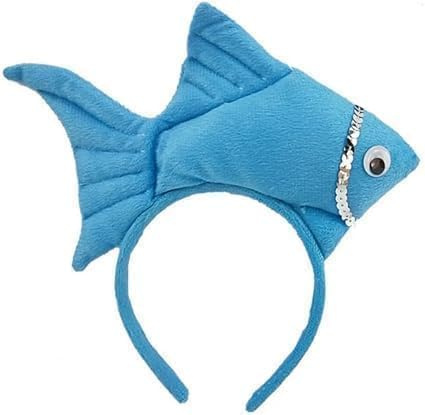 JENWUN Fisch-Goldfisch, Meerestier-Kostüm, Haarreif, Zubehör für Halloween, Damen-Stirnbänder, modische Stirnbänder, für Haare, breit