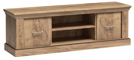 Masseno TV-Schrank DESIO 162 cm Fernsehschrank mit 2 Türen TV-Lowboard für Wohnzimmer Modern 162x40x50 cm Eichefarben