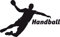 GRAZDesign Wandtattoo Handball Kinderzimmer | Wandaufkleber Teenager Sportler Spieler | Wandsticker Turnhalle Sport Jugendzimmer - 80x50cm / 070 schwarz