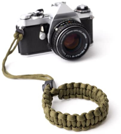 LENS-AID Handschlaufe für Kamera: Paracord Kordel Wrist-Band Kameragurt zum Tragen am Handgelenk DSLR Tragegurt