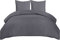 Utopia Bedding Bettwäsche 220x240 Set - Mikrofaser Bettbezug 240x220 cm + 2 Kissenbezüge 65x65 cm - Grau
