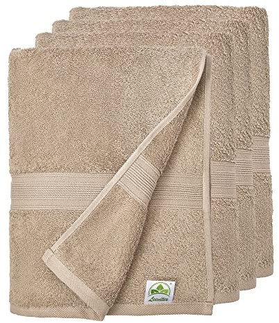 leevitex® Handtuch-Set, saugstark, 50 x 100 cm | Qualität 500 g/m² | 100% Baumwolle | Sand
