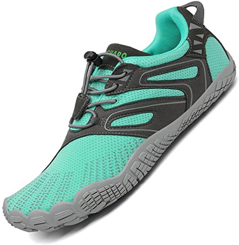 SAGUARO Barfußschuhe Herren Damen Minimalistische Traillaufschuhe Indoor Outdoor Fitnessschuhe, 36 EU, 59 Blau