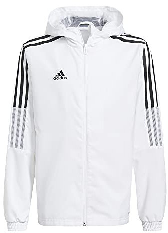 adidas unisex-child Tiro 21 Windbreaker White Large