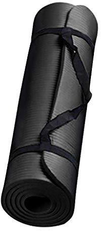 MRULIC Gymnastikmatte Yogamatte Kleine 15 Mm Dick Sportmatte Trainingsmatte Gymmatte Fitness Matte FüR Yoga Pilates Fitness Gymnastik Household Gym Training Pad Schwarz