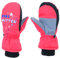 Azarxis Kinder Skihandschuhe Fausthandschuhe Reißfeste und Winddichte Handschuhe Fäustlinge Winterhandschuhe für Jungen und Mädchen (Rosenrot, XS (5-7 Jahre alt))