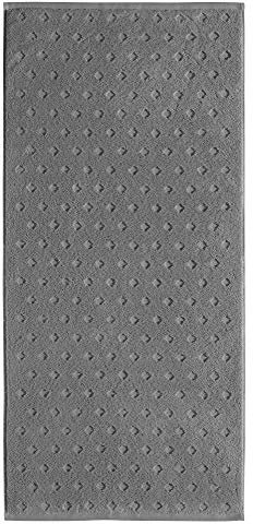 Erwin Müller Walk-Frottier Duschtuch Baden Baden grau Größe 70x140 cm - extra saugstark, schnell trocknend, samtweich, beidseitige Schlaufen