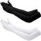 Jecery 2 Paar UV-lange Sonnenhandschuhe für Damen, Sonnenschutz, Fahrhandschuhe, rutschfest, Vollfinger-Arm, Sonnenschutz für Outdoor-Sportarten, schwarz, weiß, 20.08 inches
