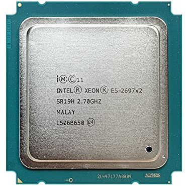 Hegem Processeur d'unité Centrale Intel Xeon E5-2697v2 E5 2697v2 E5 2697 V2 2,7 GHz à Douze cœurs à Vingt-Quatre Fils 30M 130W LGA 2011 sans Ventilateur