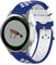 Wownadu 18mm Quick Release Bands Kompatibel für Garmin Vivoactive 4S/Vivomove 3S/Venu 3S/Venu 2S, Forerunner 255S/255S Music/265S Armband Blau Weiß Silikon Sport Ersatzarmband, Zubehör