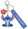 Disney Portachiavi 3D Lilo e Stitch blu e oro, Blu, Oro & Rosso, Taglia unica