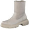Paul Green Damen Stiefelette mit Lammfell, Frauen Plateaustiefeletten,Warm gefüttert,plateauabsatz,Winter,Boots,Stiefel,Beige (Biscuit),37 EU / 4 UK