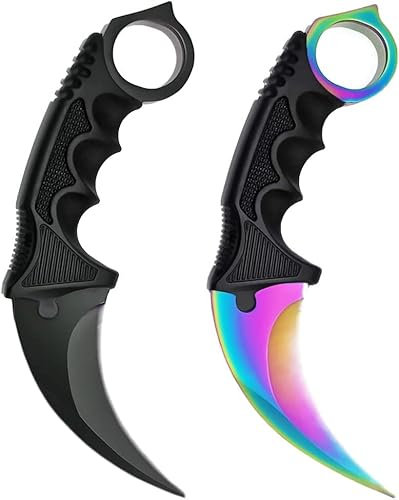 *2er Pack* Hochwertiges Camping Werkzeug Jagd Outdoor Real-Life-Sammlung Survival Counter-Strike Global Offensive + Case By Cracker24 (Schwarz + Fade)