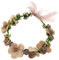 Boho Blumenkranz Stirnband, Blumenkrone Brautkopfschmuck, für Hochzeitsfeier, Bohnen Paste
