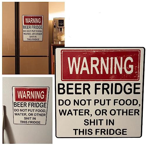 YXRRVING Warning Beer Fridge Magnet, Hilarious Beer Fridge Magnet,DO NOT Put Food, Water, OR Other Shit in This Fridge,Funny Stickers Funny Magnets 11
