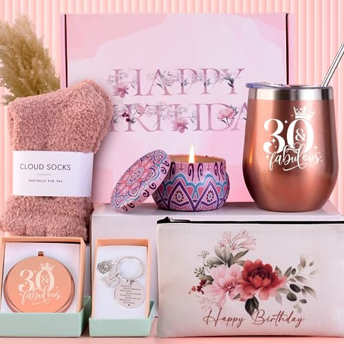 Anforsun 30th Birthday Gift Hamper for Her: Funny Pamper Gifts for Women Tuning 30, Wife, Mom, Sister, Friends, Coworker