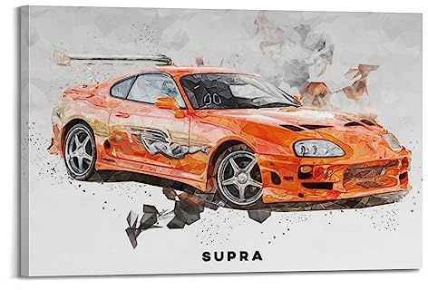 ALTUY JDM Japan Sportwagen-Poster für Supra MK4 Kunstwerk, dekoratives Gemälde, Leinwand, Poster, 30 x 45 cm