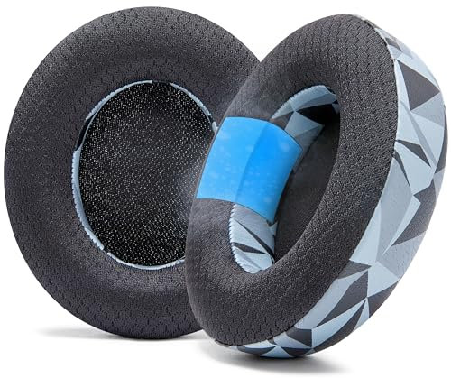 WC Freeze Studio - Almohadillas de Gel refrescante para Beats Studio 2 y 3 (B0501, B0500) Inalámbricas y con Cable | NO es Compatible con Beats Solo | Espuma Mejorada, Adhesivo más Fuerte | Geo Grey