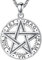 CELESTIA Pentagramm Kette Silber 925 Tetragrammaton Pentagramm Anhänger Halskette Heidnischer Wicca Hex Hexen Schmuck Spirituelle Esoterik Geschenke für Frauen 55cm Edelstahlkette