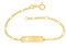 JC Schmuck 333 Gold Baby ID-Armband Kinder Armband 14 cm Figaro Armkettchen mit Herz Goldarmband mit Gravur Taufarmband Gold Namensarmband Taufe Geburtstag Kinderschmuck made in Germany 5.53052HERZ