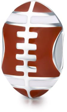 Rugby Ball Charms 925 Sterling Silber Fußball Charms passen Pandora Charms Armband für Frauen