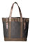 Gave Lux Unisex-Handtasche für Erwachsene. Handwerkliches Produkt. Außenmaterial: Canvas und echtes Leder. Tasche trägt alles. GLX22ZG301223FBG-NERO_BLACK. 38x37x16 cm