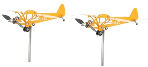 INOOMP 2 Pz Mulini a Da Cantiere Scultura Del All'aperto Piatto Di Gioielli in Conchiglia Decorazioni Natalizie Schiaccianoci Girandole Ruotare Ferro Da Stiro Aereo Turbina