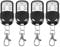 4pcs Garage Remote Control Key Fob 4-Channel Wireless Remote Control Duplicator for Cars Garage Doors Gate, Clone Up to 4 from 4 Different Remotes with 433.92mhz