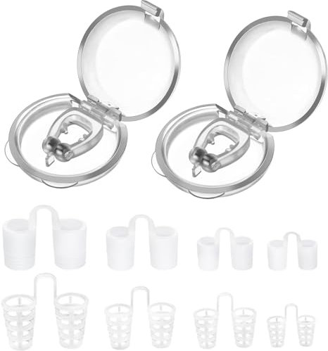 pergoods Dilatatore Nasale Antirussamento| Clip antirussamento | Dilatatore Nasale Anti Russamento Silicone anti russare,soluzione confortevole e professionale per russare Anti Russare (8 pezzi)
