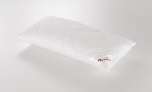 PARADIES Kissen 40x80 cm Softy Plus Bio, schadstoffgeprüft, medizinisch getestet, verstepptes Kopfkissen mit Reißverschluss