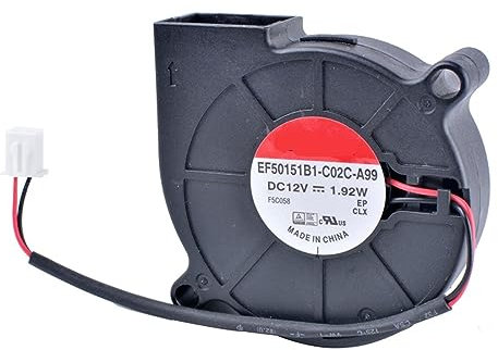 VLALAMNO EF50151B1-C02C-A99 50 mm Gebläse 5015 50 x 50 x 15 mm 12 V 1,92 W 2-poliges Doppelkugellager 3D-Drucker Turbogebläse Kühlventilator