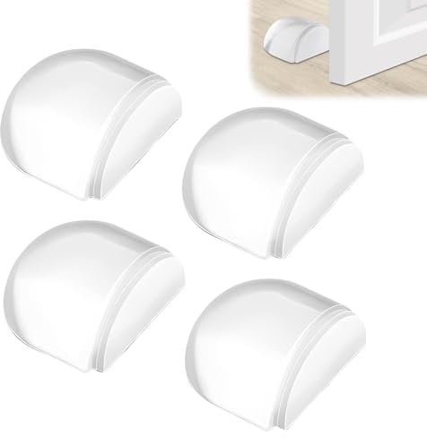 4 Stück Türstopper Boden selbstklebend, Transparente Selbstklebende Bodentürstopper Türpuffer Boden, zum Kleben Bodentürstopper, für alle Hartböden geeignet zum Schutz von Wand und Möbeln